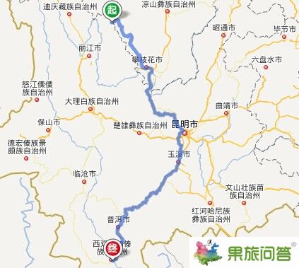 從瀘沽湖到西雙版納怎么坐車？有多少公里？瀘沽湖到西雙版納火車有沒有？